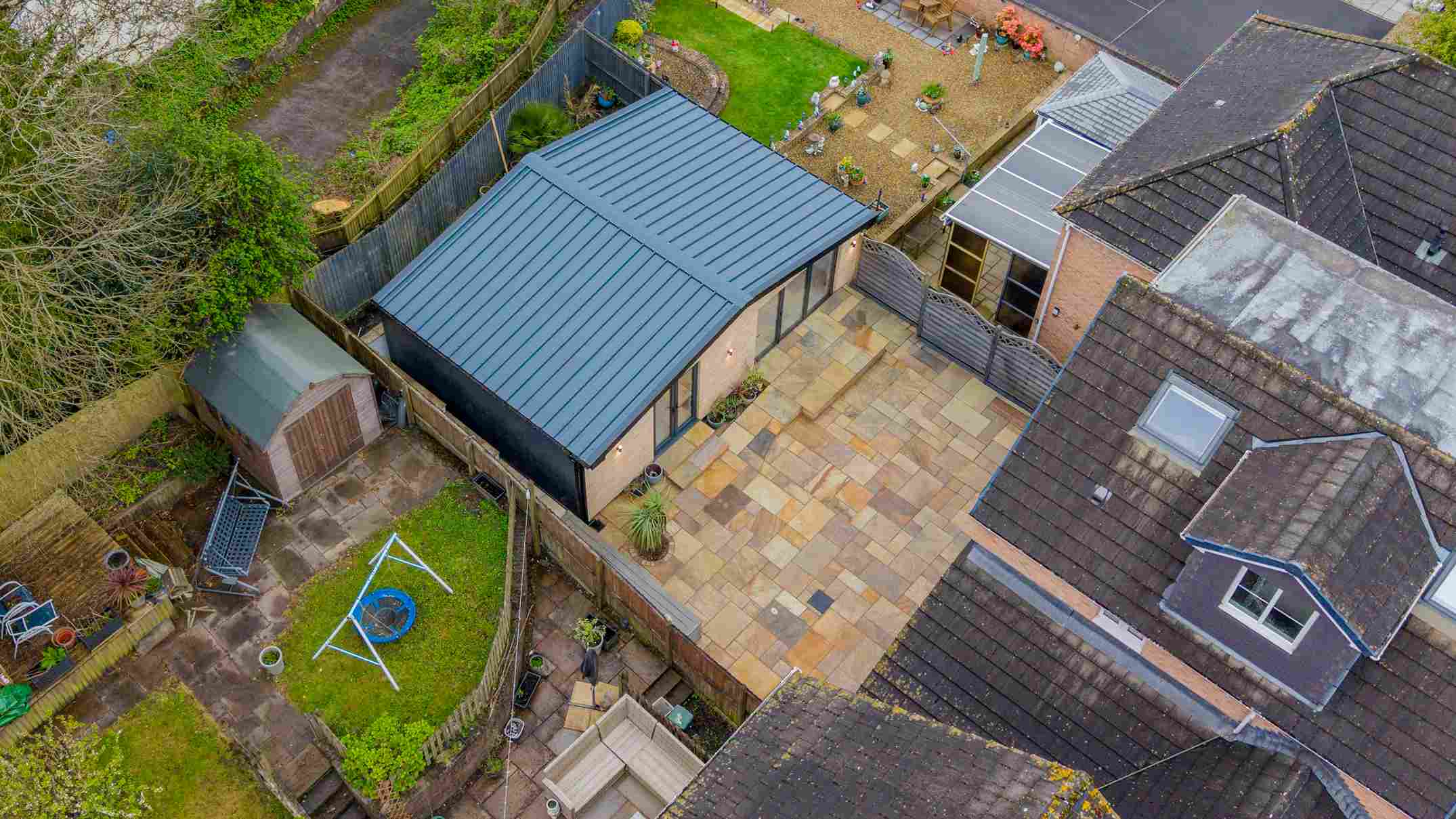 Fully furnished granny annexe interior designed as a complete small home