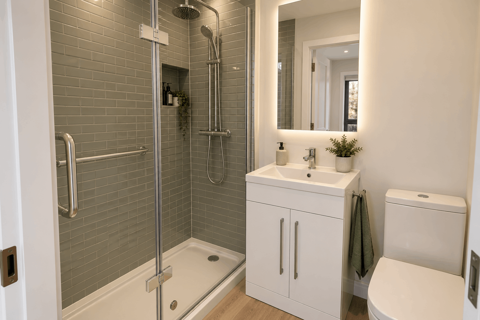 The Forever Lodge shower room render